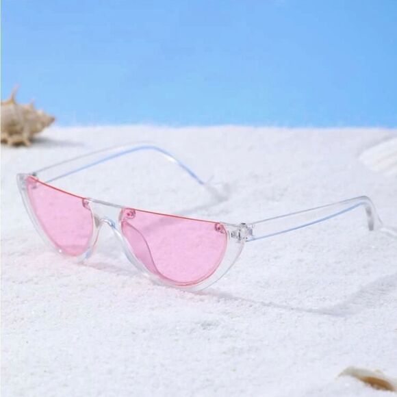 Clear & Pink Sunglasses - Picture 2 of 8